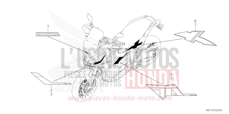 MARK/STRIPE for X-ADV 750 MAT BALLISTIC BLACK METALLIC (NHA86) from 2023